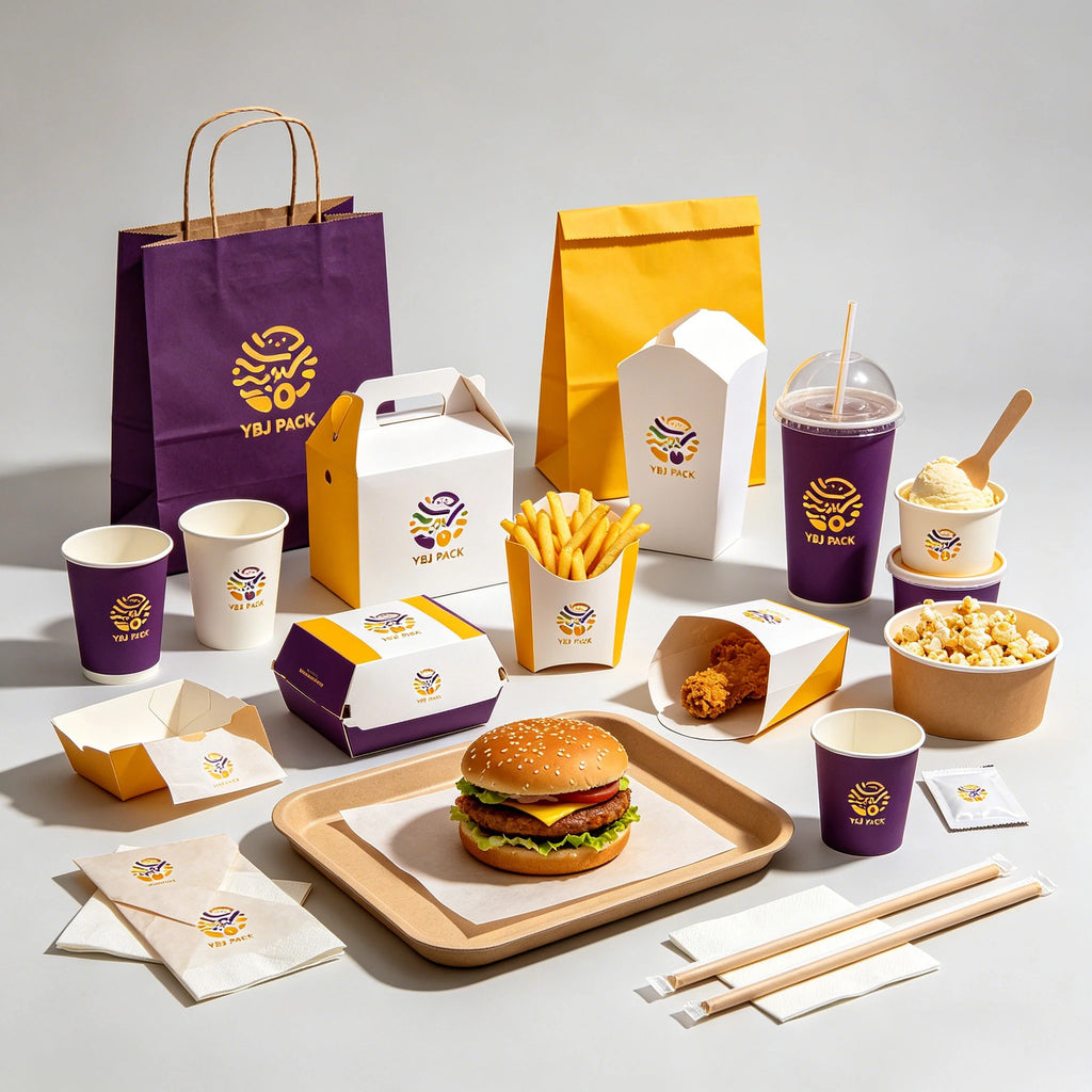 Custom Logo Printed Gable Top Box | Korean Fried Chicken & Burger Takeout Carrier with Handle