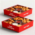 Custom Logo French Fries Disposable Box Take Away Food Paper Tray Kraft Paper Snack Fried Chicken Salad Tray
