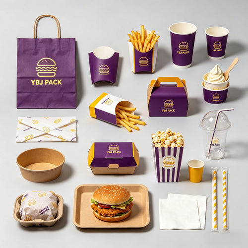 Custom Eco Takeout Slider Mini Smash Burger Compartment Box with Dip Cup Fried Chicken Wrap French Fries Fast Food Packaging