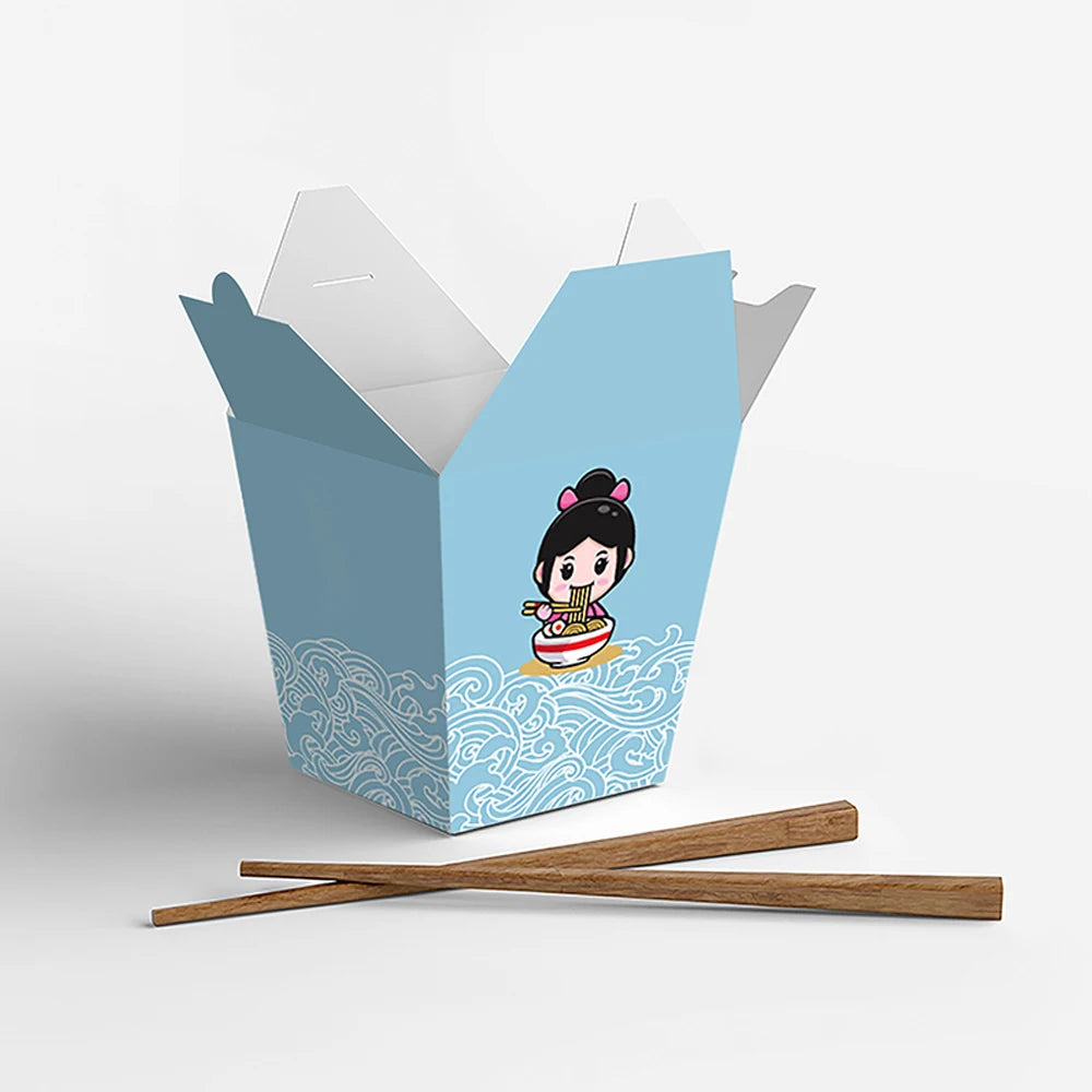Custom Takeaway Halal Shawarma Packaging Chicken Fries Mandi Biryani Rice Box with Divider Disposable Paper Food Container