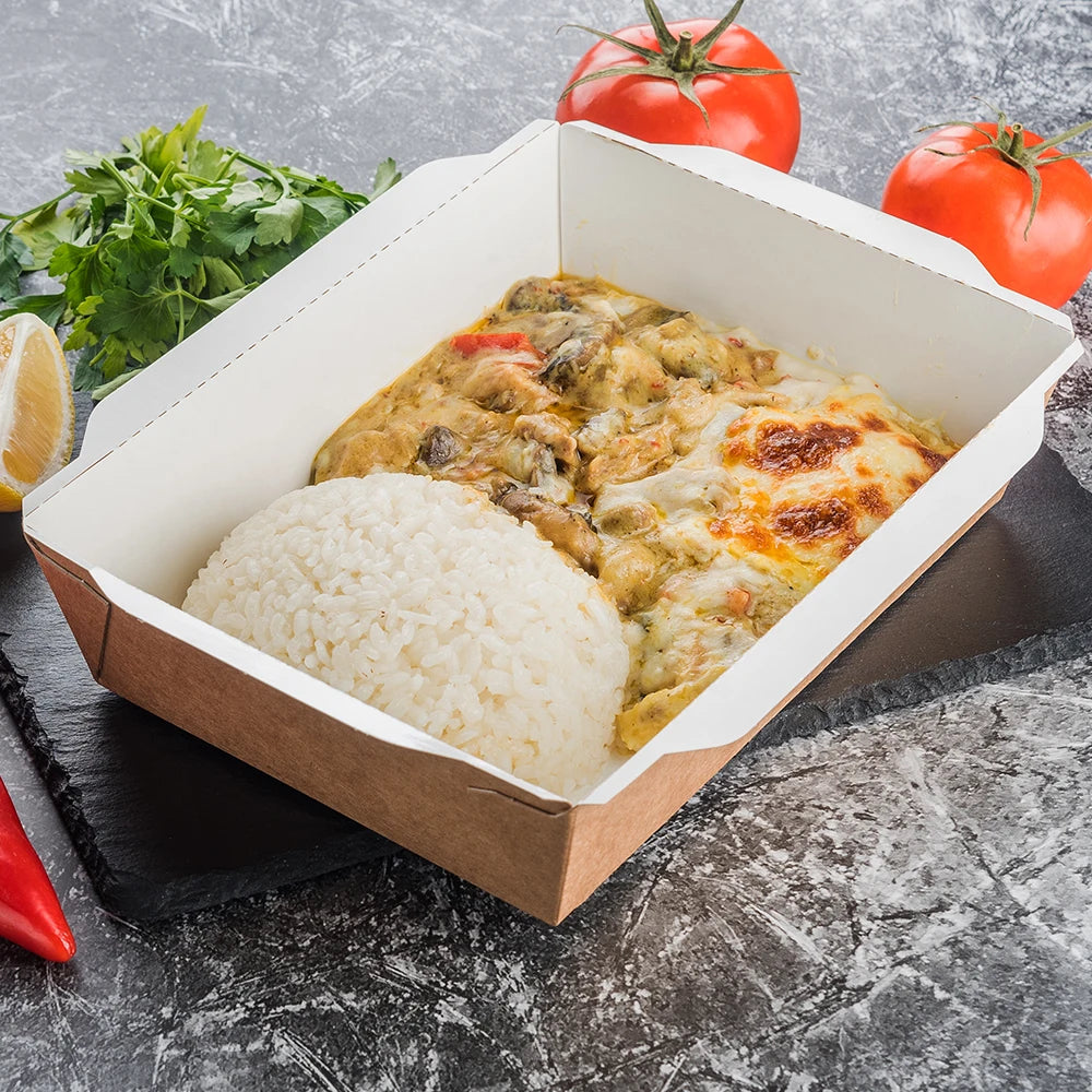 Custom for Hamburger French Fries Fried Wing Paper Boxes togo Snacks Fast Food Packaging Container Takeaway Burger Chicken Box