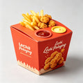 Disposable Food Package With Sauce Box Luxury Paper Fast Food Fried Chicken Burger French Fries Packaging Box