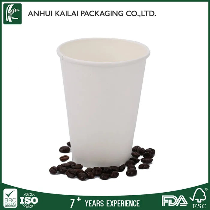 Food Grade Disposable Cup Manufacturer Single Wall Coffee Paper Cup for Drink
