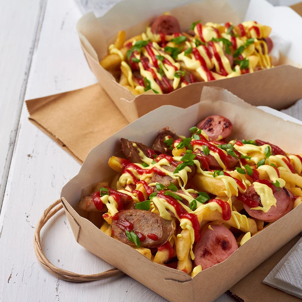 Custom for Hamburger French Fries Fried Wing Paper Boxes togo Snacks Fast Food Packaging Container Takeaway Burger Chicken Box