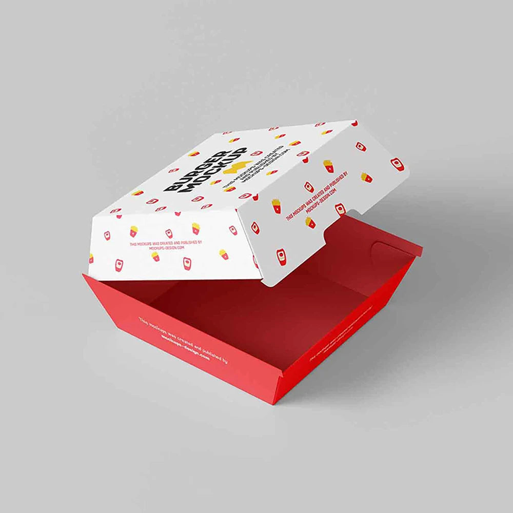Disposable Takeaway French Fries Paper Box Food Packaging Custom Chicken Wing Burger Boxes Take Out Fast Food Box Container