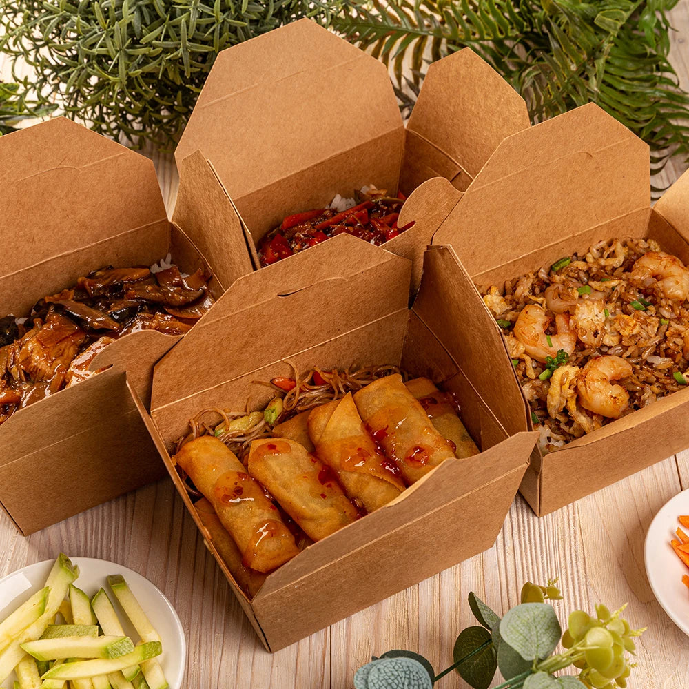 Custom for Hamburger French Fries Fried Wing Paper Boxes togo Snacks Fast Food Packaging Container Takeaway Burger Chicken Box