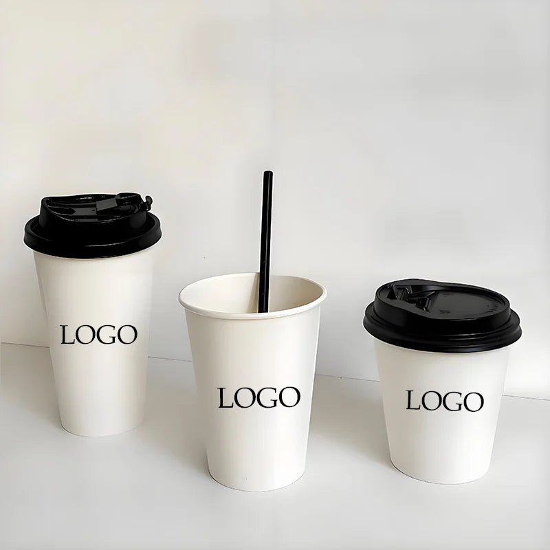 disposable paper cup with customizable logo personalized coffee paper cup for event and party