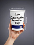 disposable paper cup with customizable logo personalized coffee paper cup for event and party